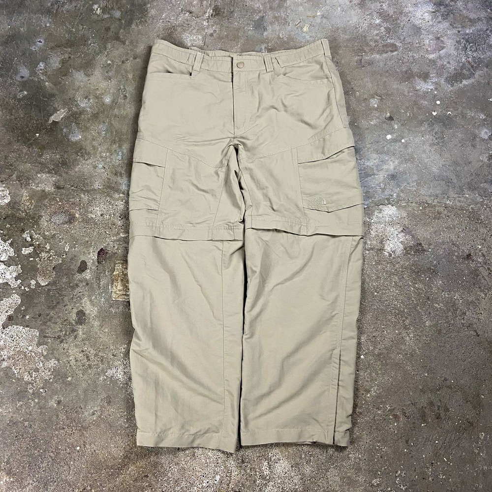 The North Face Convertible Hiking Cargo Pants Size 38x30 Beige Paramount Trail